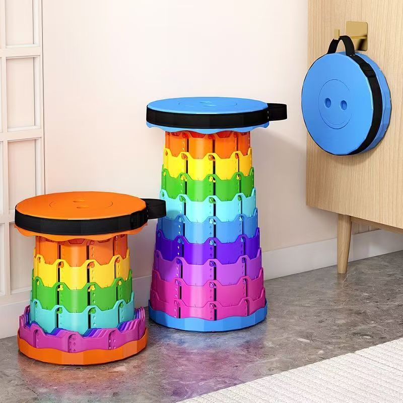 Outdoor Furniture Near Me - Outdoor Camping Rainbow Telescopic Stool Portable
