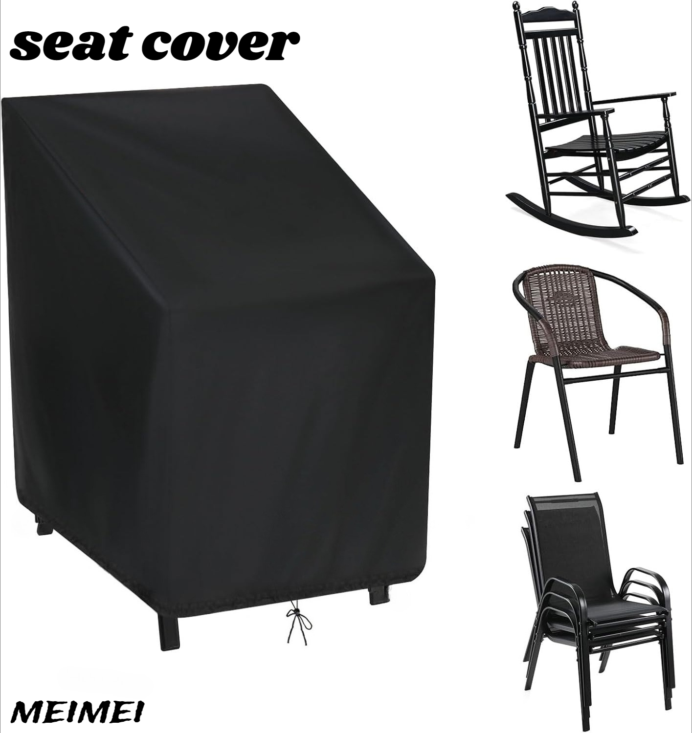 Outdoor Furniture Cover Waterproof - Stacked Chair Dust Cover Storage Bag