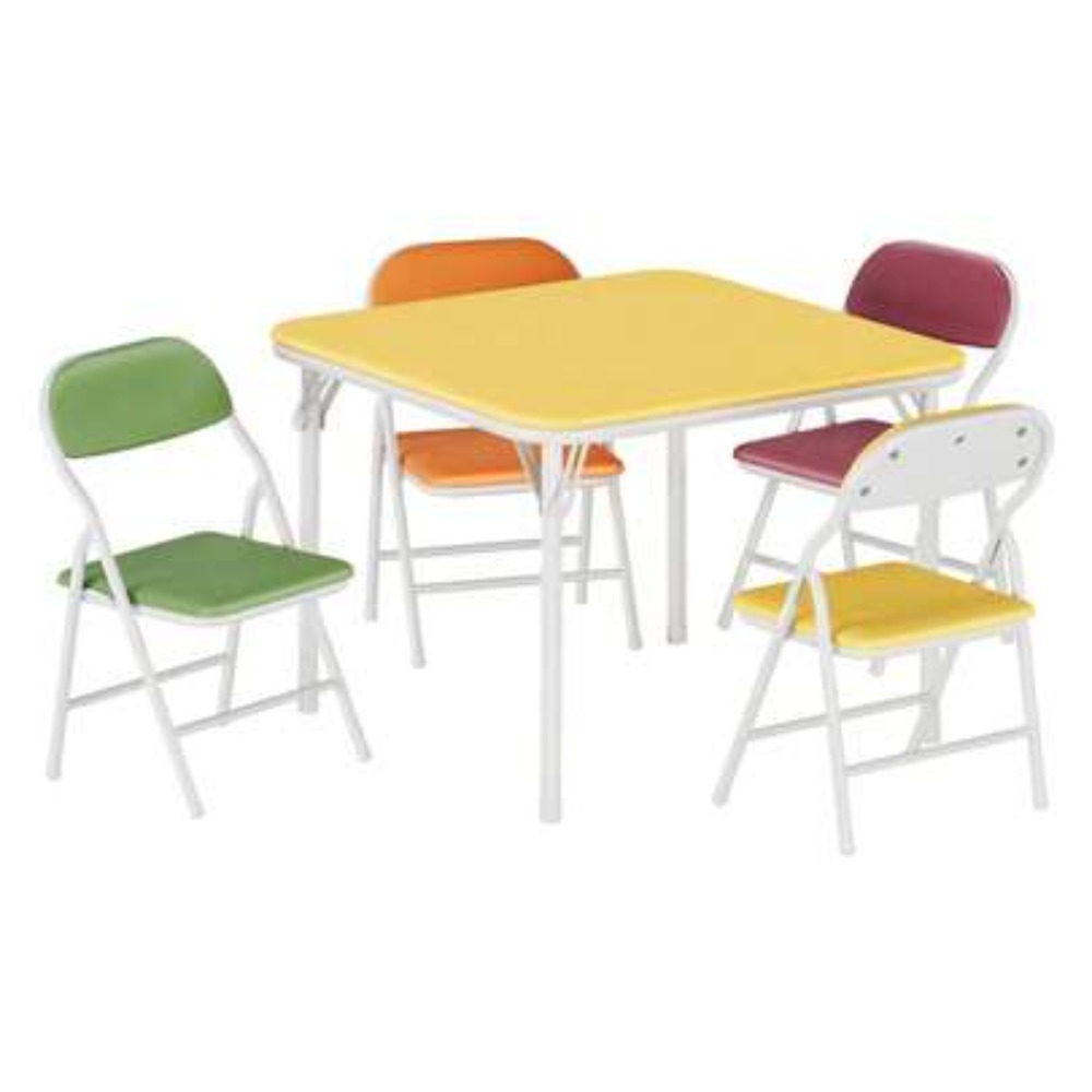 Folding Picnic Table - Foldable Square Table and Chairs Set