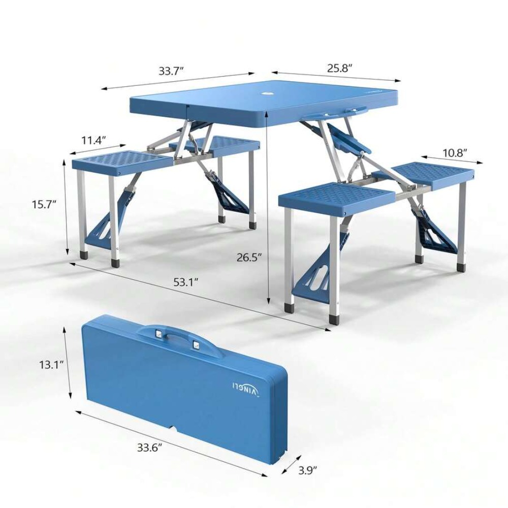 4 Ft Folding Camping Picnic Ta - Folding Picnic Table recension och pris
