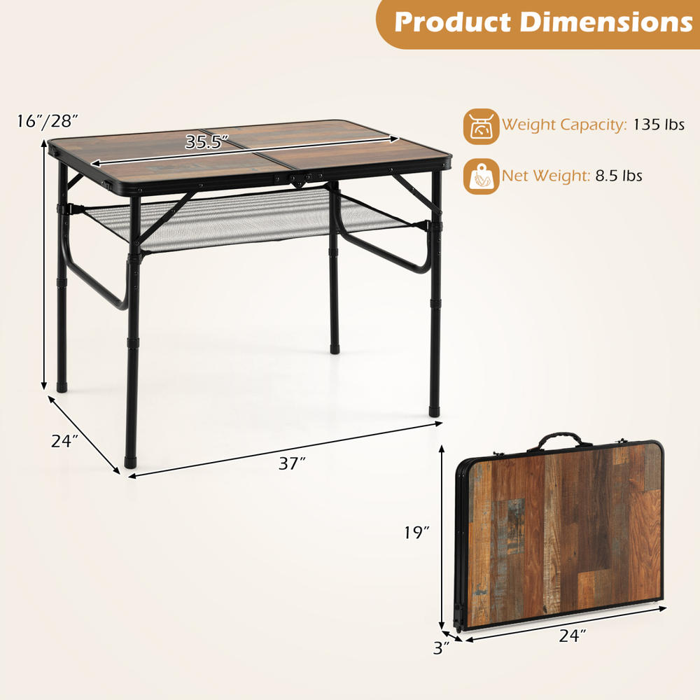 Single Folding Camping Table C - Folding Picnic Table recension och pris
