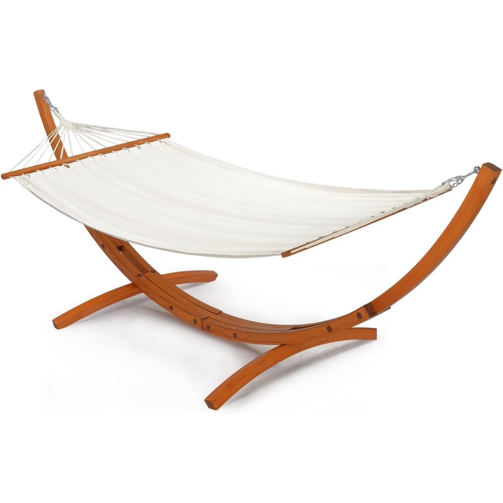 Double Hammock Set with Curved - Hammock With Stand recension och pris
