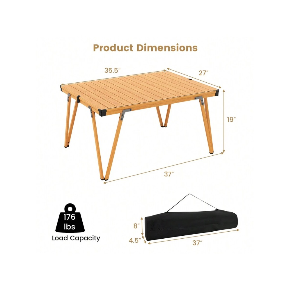 Folding Camping Table with Sto - Folding Picnic Table recension och pris