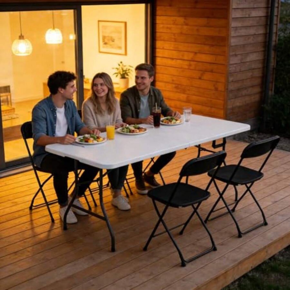 Heavy Duty 6ft Folding Table P - Folding Picnic Table recension och pris