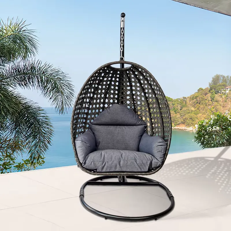 Egg Shape Black Patio Porch Wi - Outdoor Furniture Egg Chair recension och pris