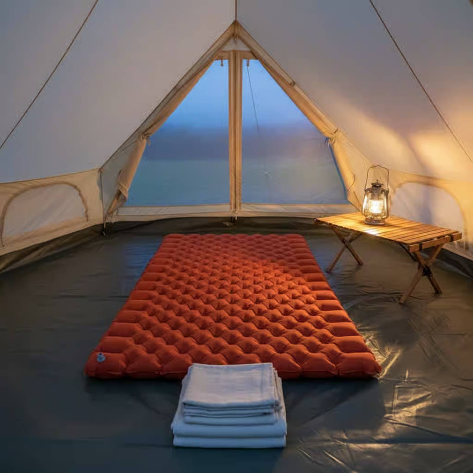 Inflatable Camping Mat Nylon T - Outdoor Rug Waterproof recension och pris