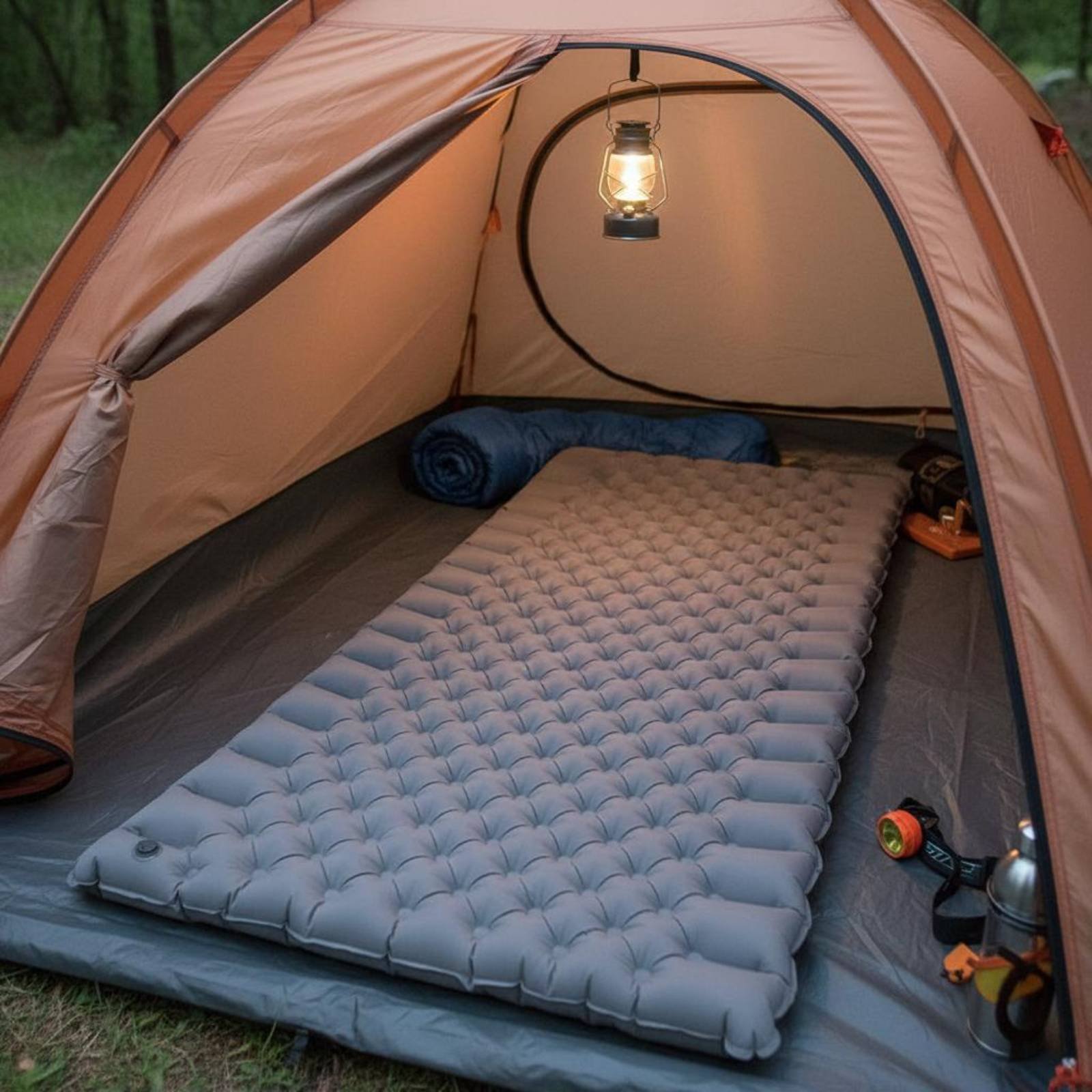 Inflatable Camping Mat Nylon T - Outdoor Rug Waterproof recension och pris