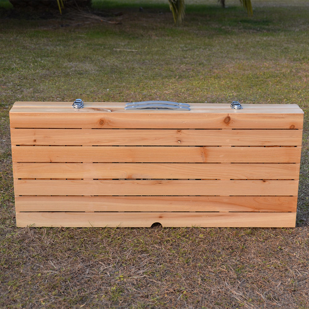 Modern Outdoor Solid Wood Alum - Folding Picnic Table recension och pris