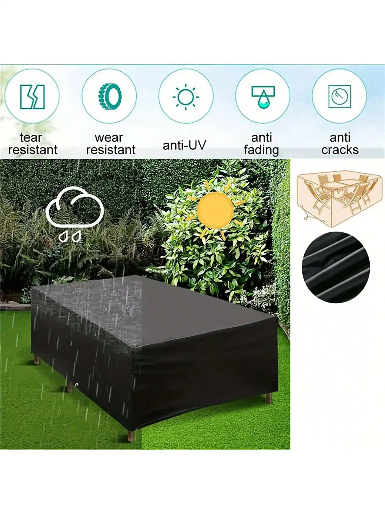 Multi-Size Outdoor Patio Garde - Outdoor Furniture Cover Waterproof recension och pris