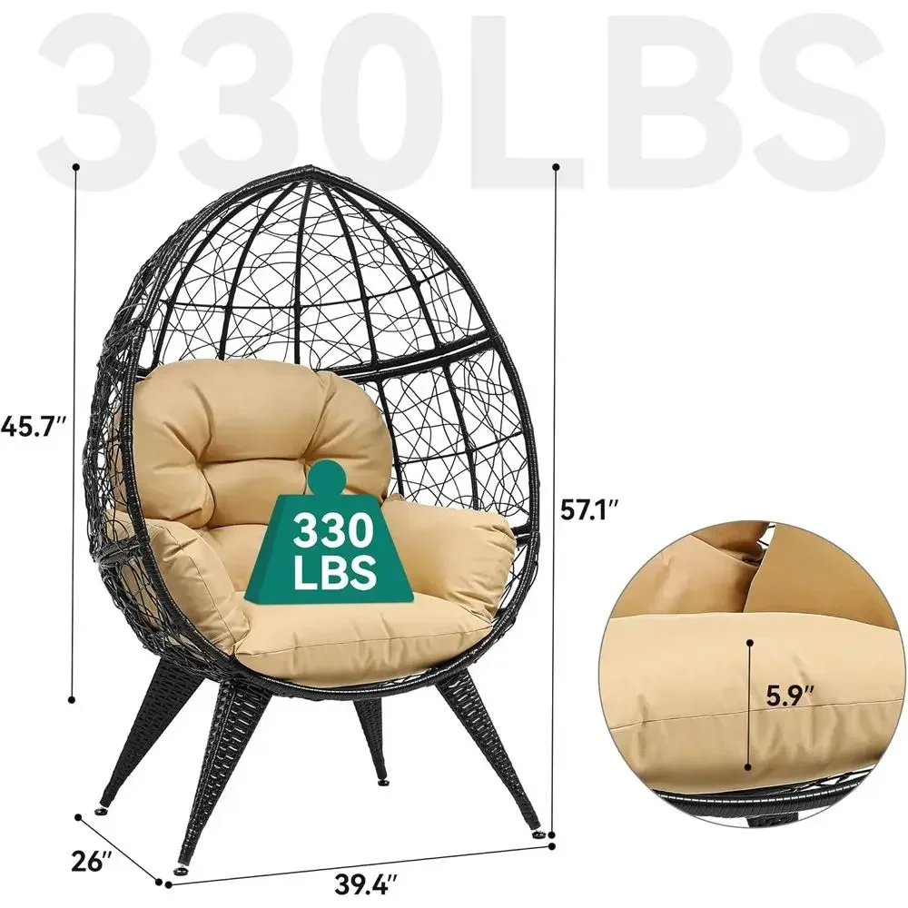 Oversized Wicker Egg Chair wit - Outdoor Furniture Egg Chair recension och pris