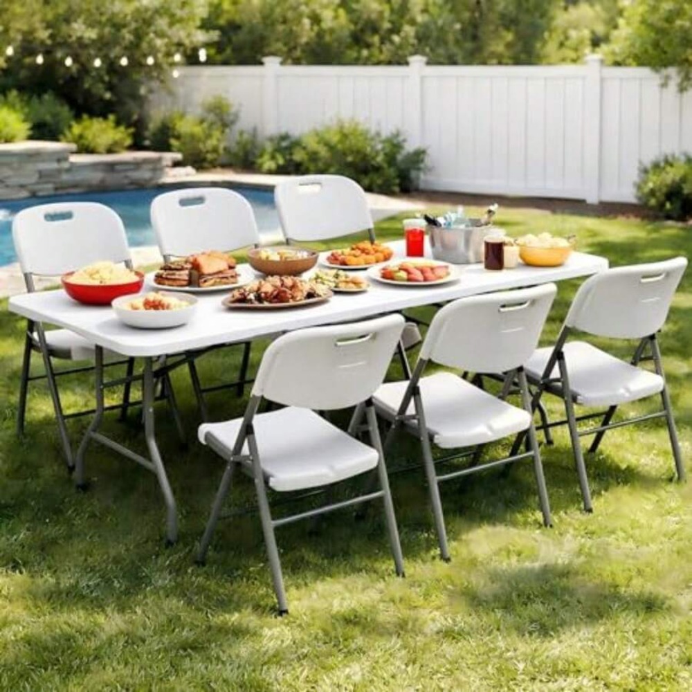 Folding Table 6ft Heavy Duty P - Folding Picnic Table recension och pris