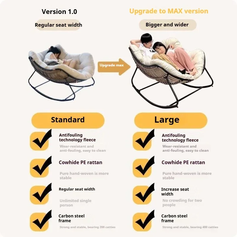 Outdoor Rocking Chair Wicker E - Outdoor Furniture Egg Chair recension och pris