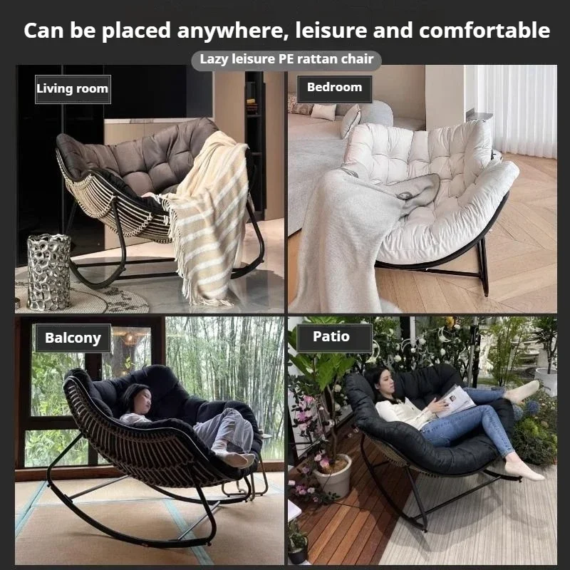 Outdoor Rocking Chair Wicker E - Outdoor Furniture Egg Chair recension och pris