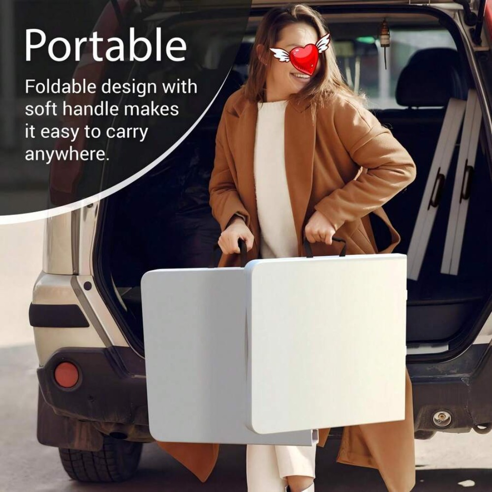 4FT Foldable Table Adjustable  - Folding Picnic Table recension och pris