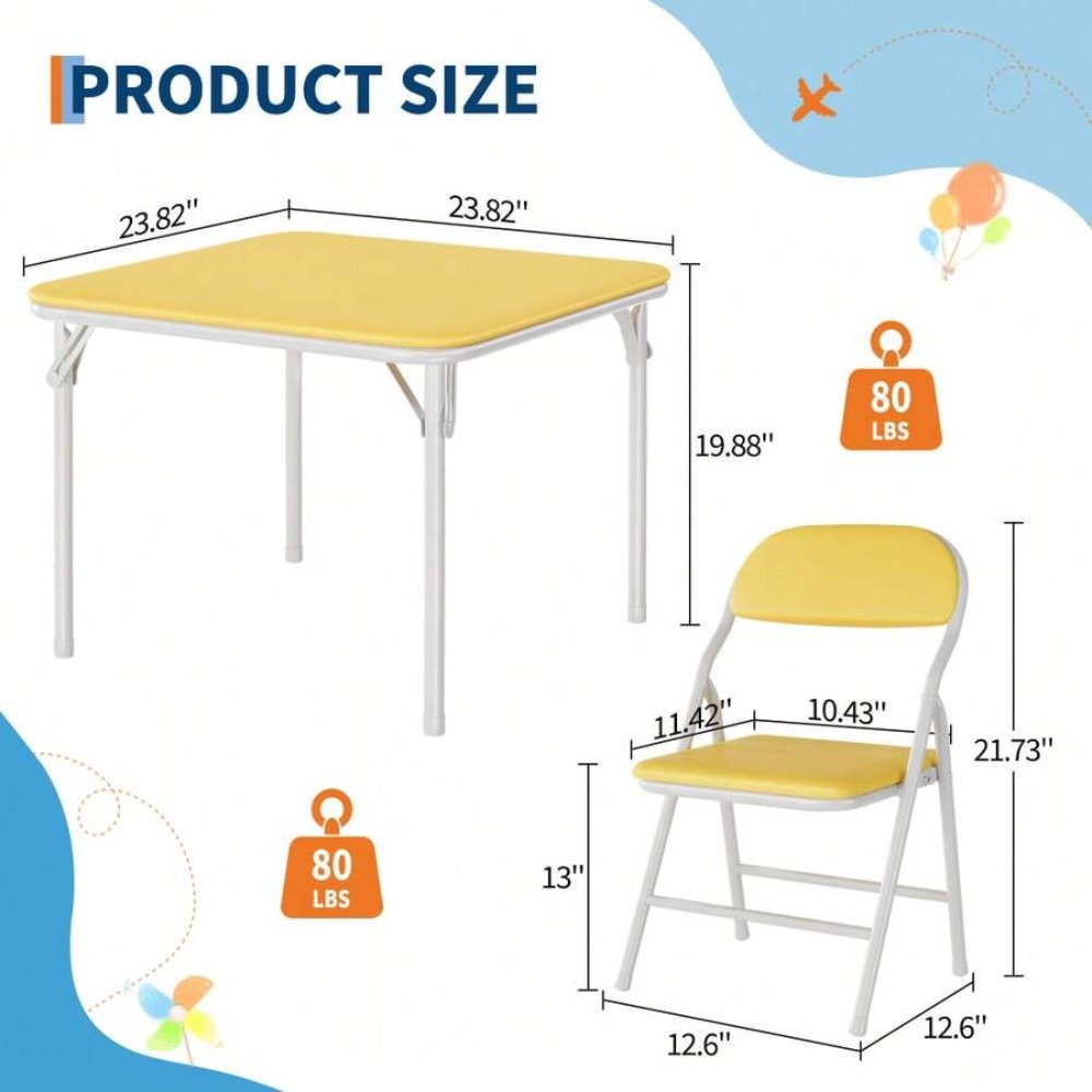 Foldable Square Table and Chai - Folding Picnic Table recension och pris